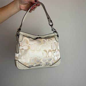 Coach Vintage Signature Canvas and Leather Shoulder Mini Bag